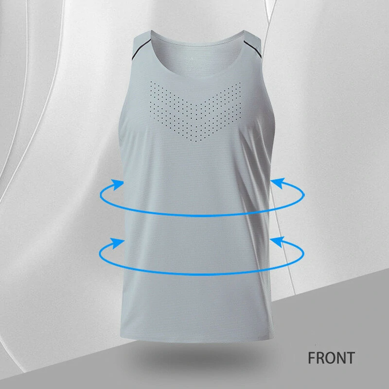 (image for) TENGOO Sports Fitness Sleeveless Shirt Quick Dry Fashion Breathable Men Tank Tops Training Shirts Training for Gym Workout Bodybuilding